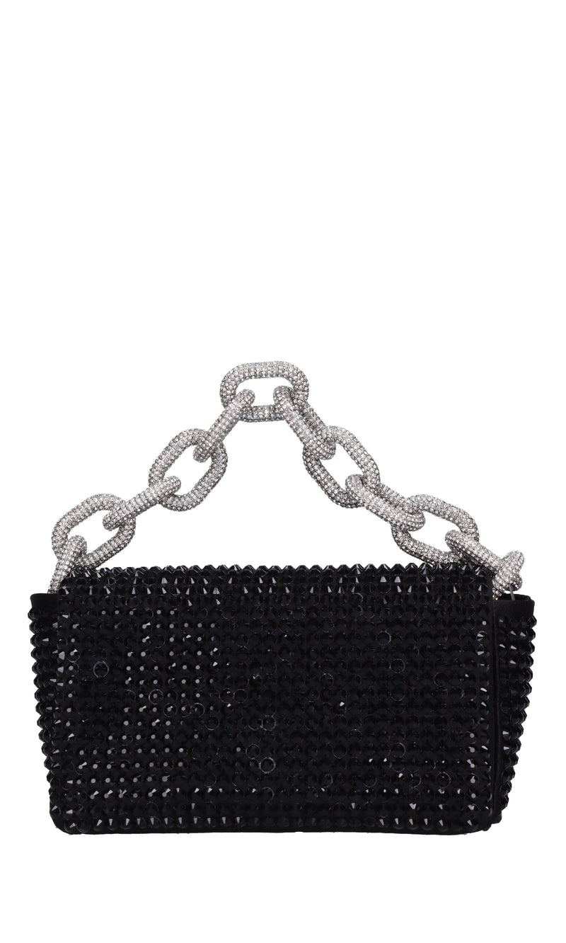 Borsa mini My Dream in raso e strass 