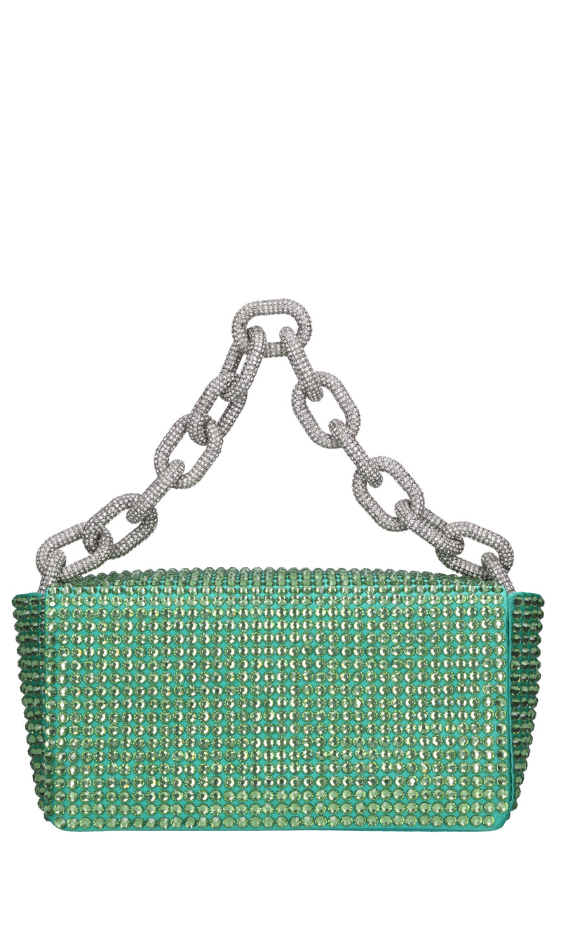 Borsa mini My Dream in raso e strass 
