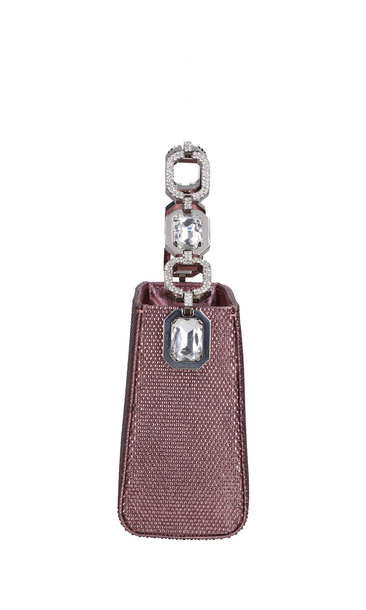 Borsa nicky lamè in tessuto e strass 