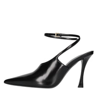 Décolleté slingback in pelle 