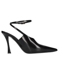 Décolleté slingback in pelle 