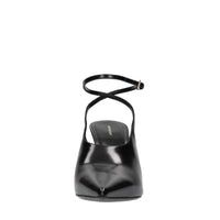 Décolleté slingback in pelle 