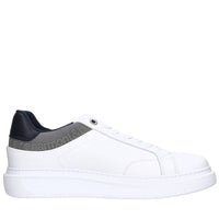 Sneakers in pelle e tessuto 