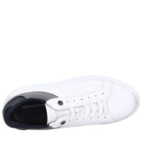 Sneakers in pelle e tessuto 