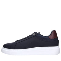 Sneakers in pelle e tessuto 