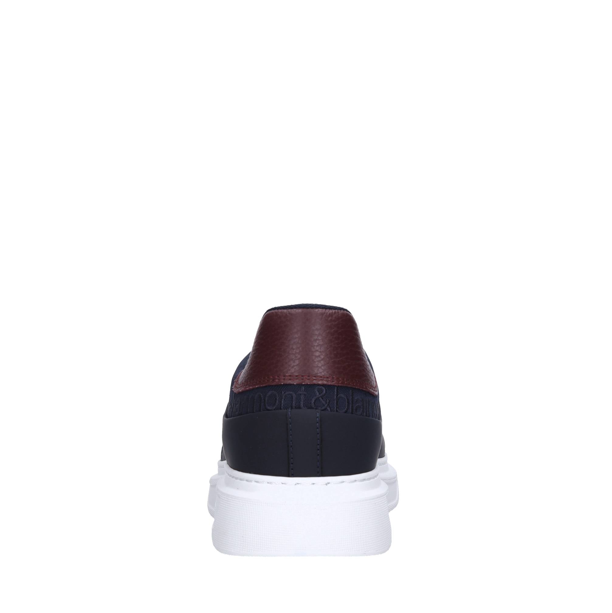 Sneakers in pelle e tessuto 