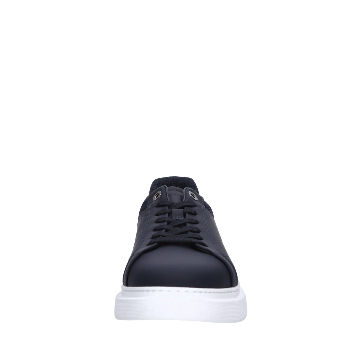 Sneakers in pelle e tessuto 