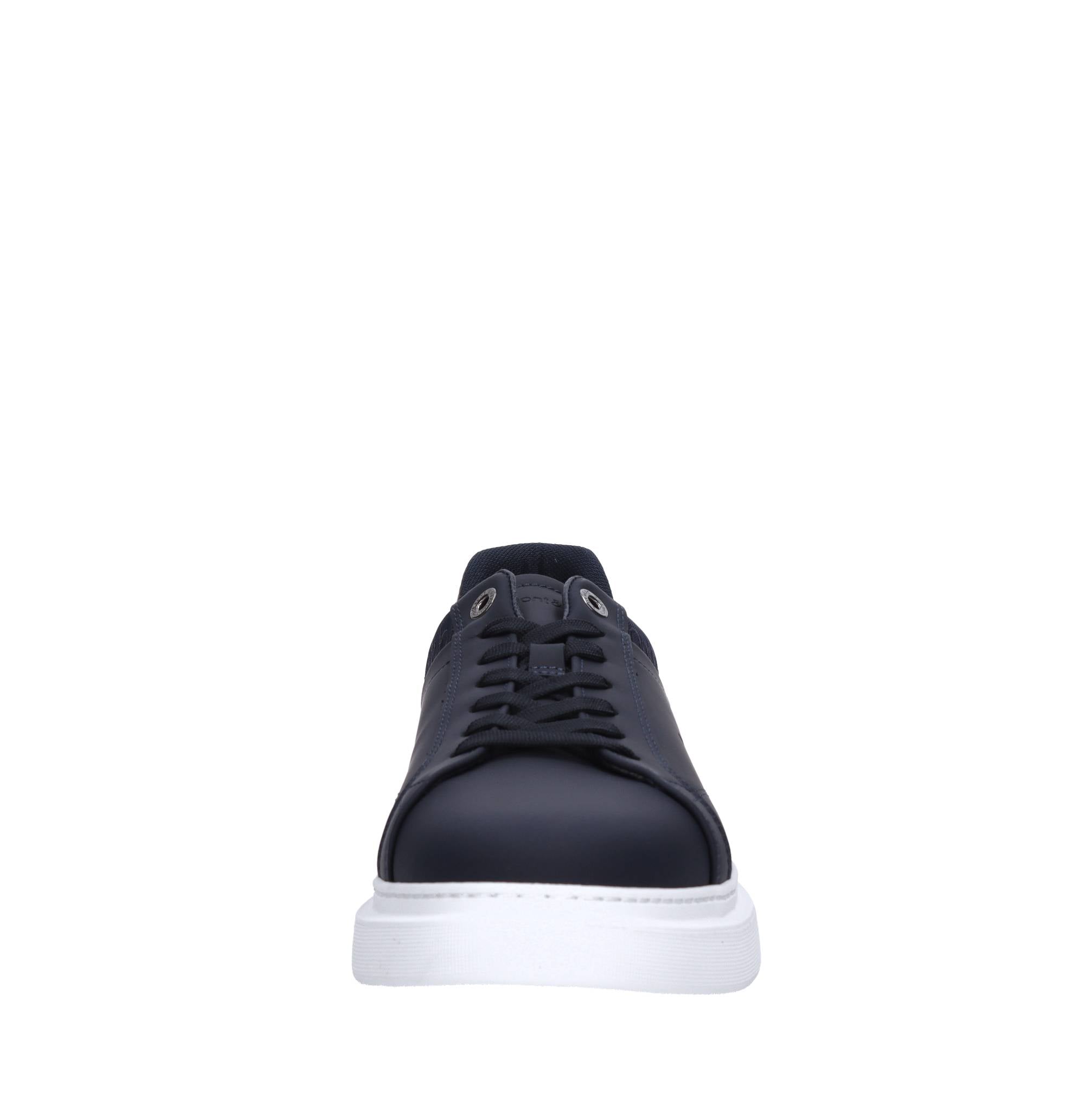 Sneakers in pelle e tessuto 