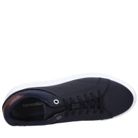 Sneakers in pelle e tessuto 