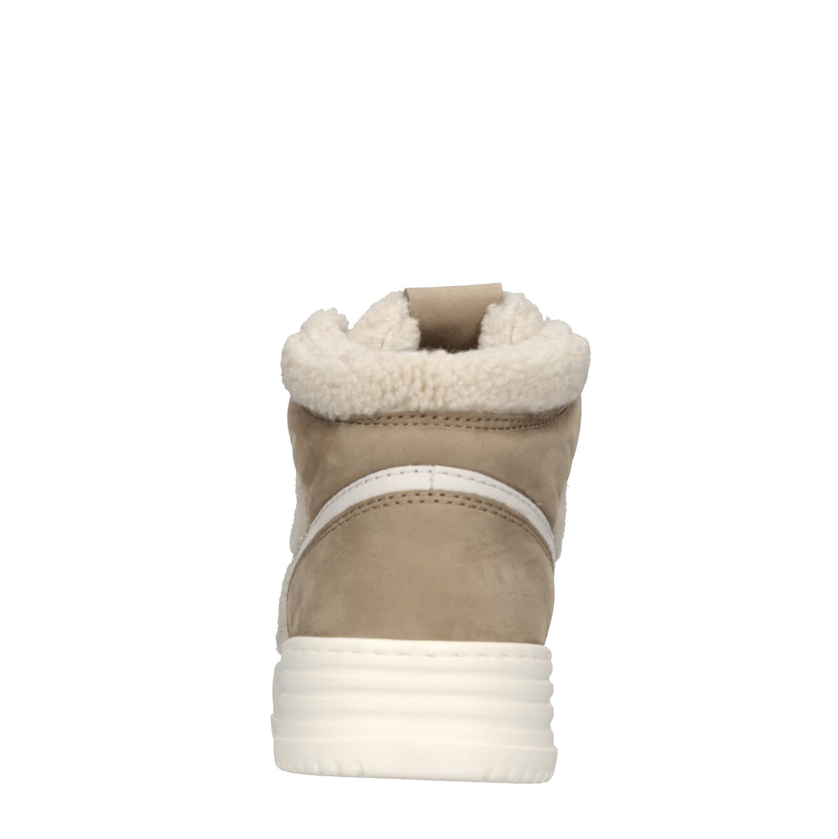 Sneakers alte in camoscio e tessuto 