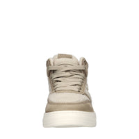 Sneakers alte in camoscio e tessuto 