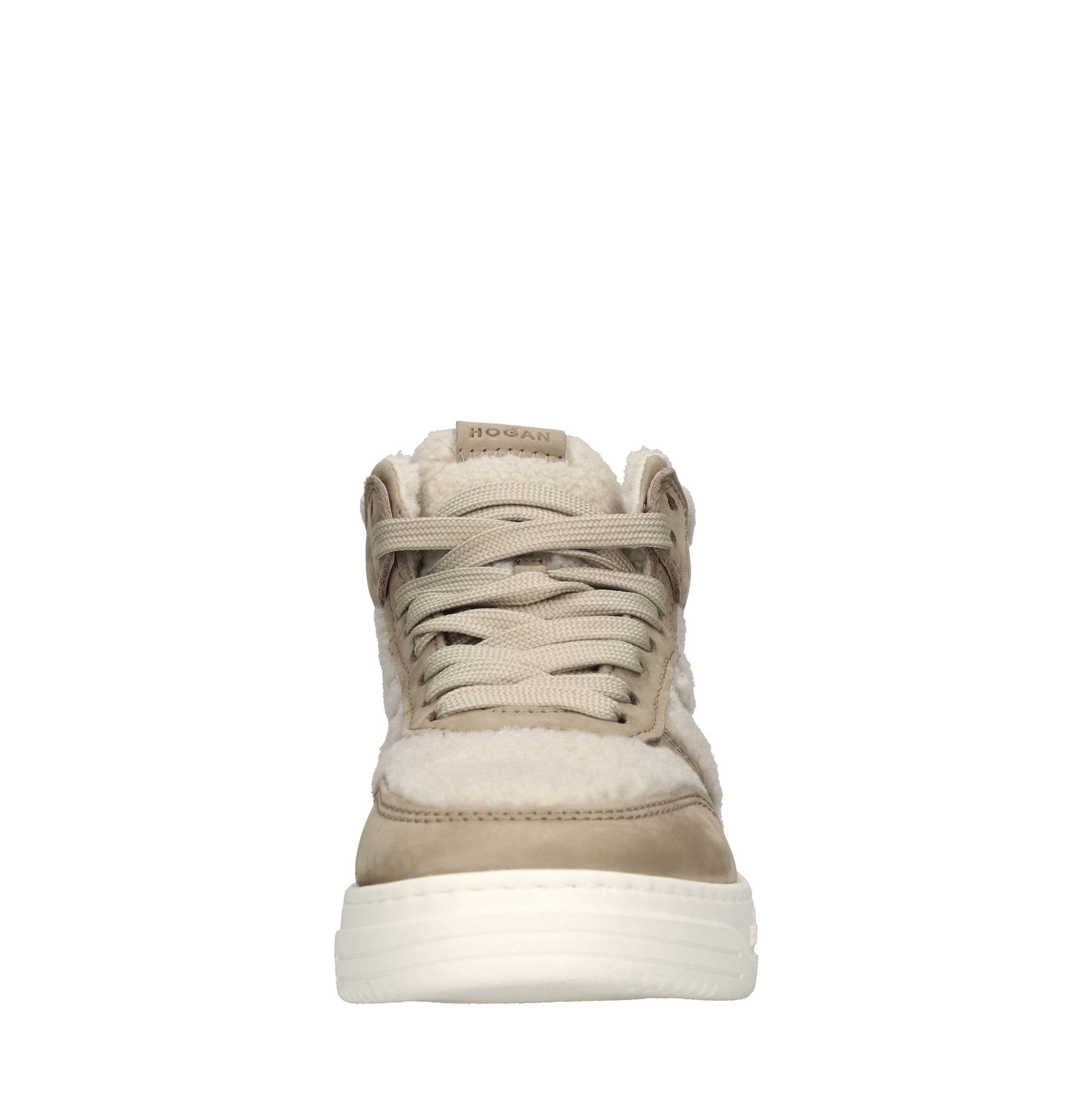 Sneakers alte in camoscio e tessuto 