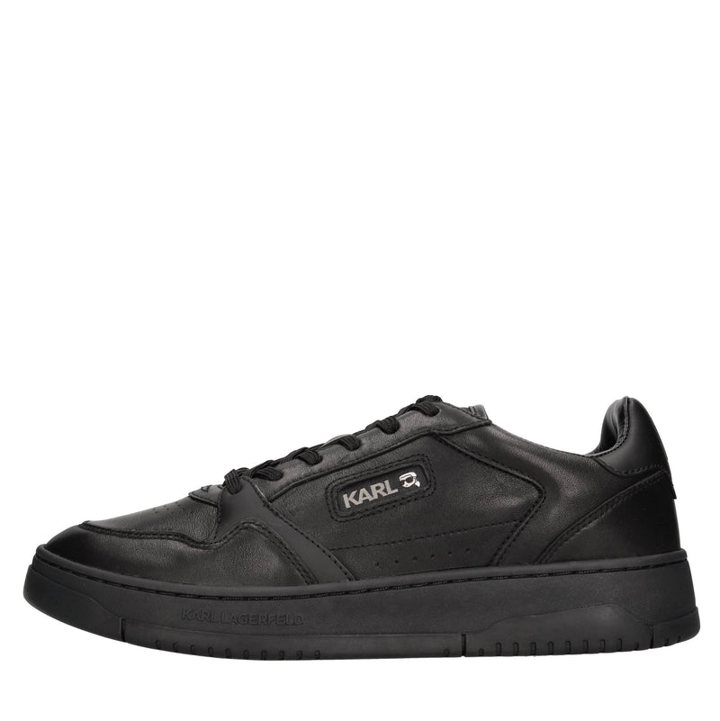 Sneakers in pelle e tessuto 