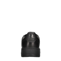 Sneakers in pelle e tessuto 