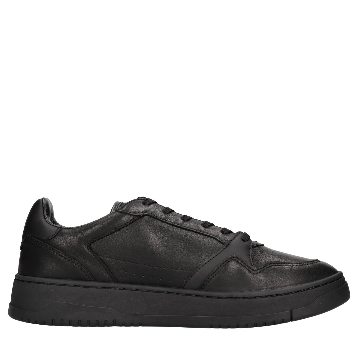 Sneakers in pelle e tessuto 