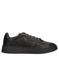 Sneakers in pelle e tessuto 