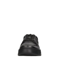 Sneakers in pelle e tessuto 