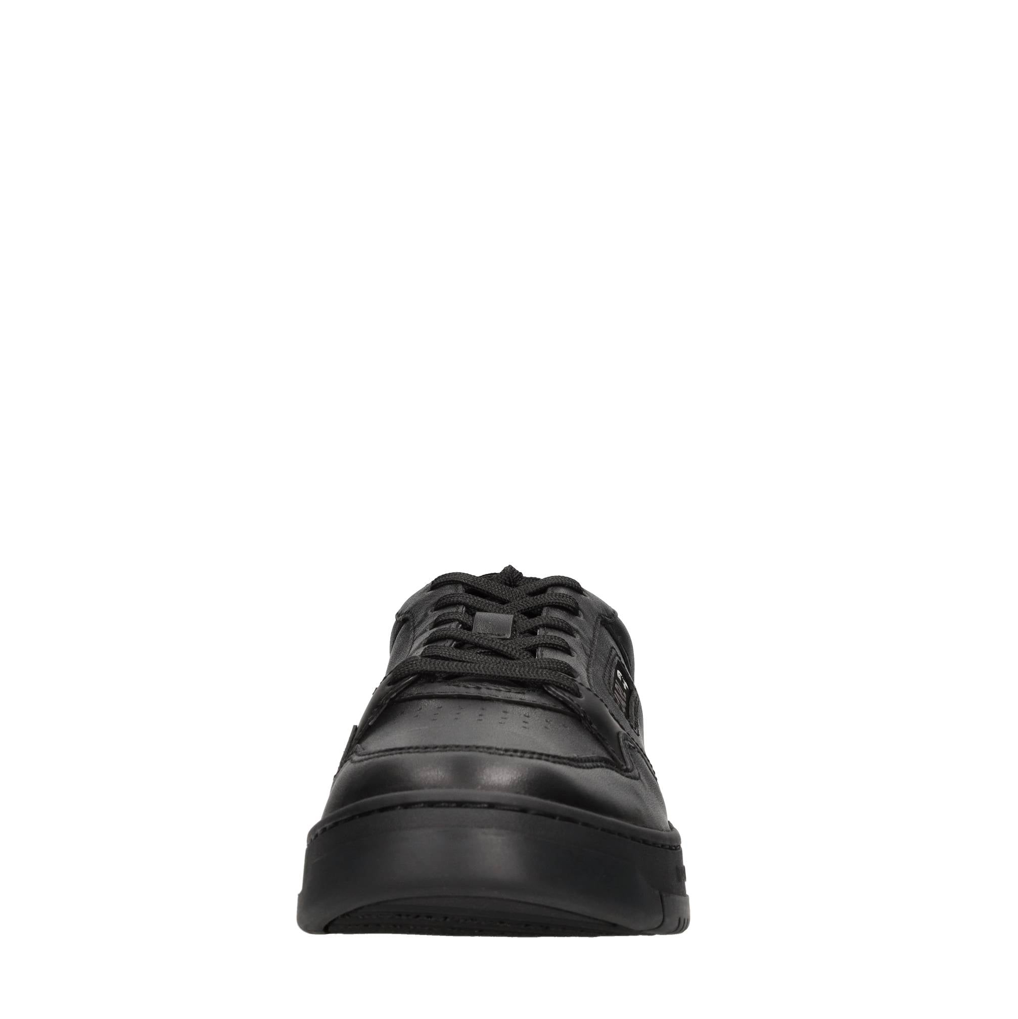 Sneakers in pelle e tessuto 
