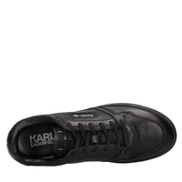Sneakers in pelle e tessuto 
