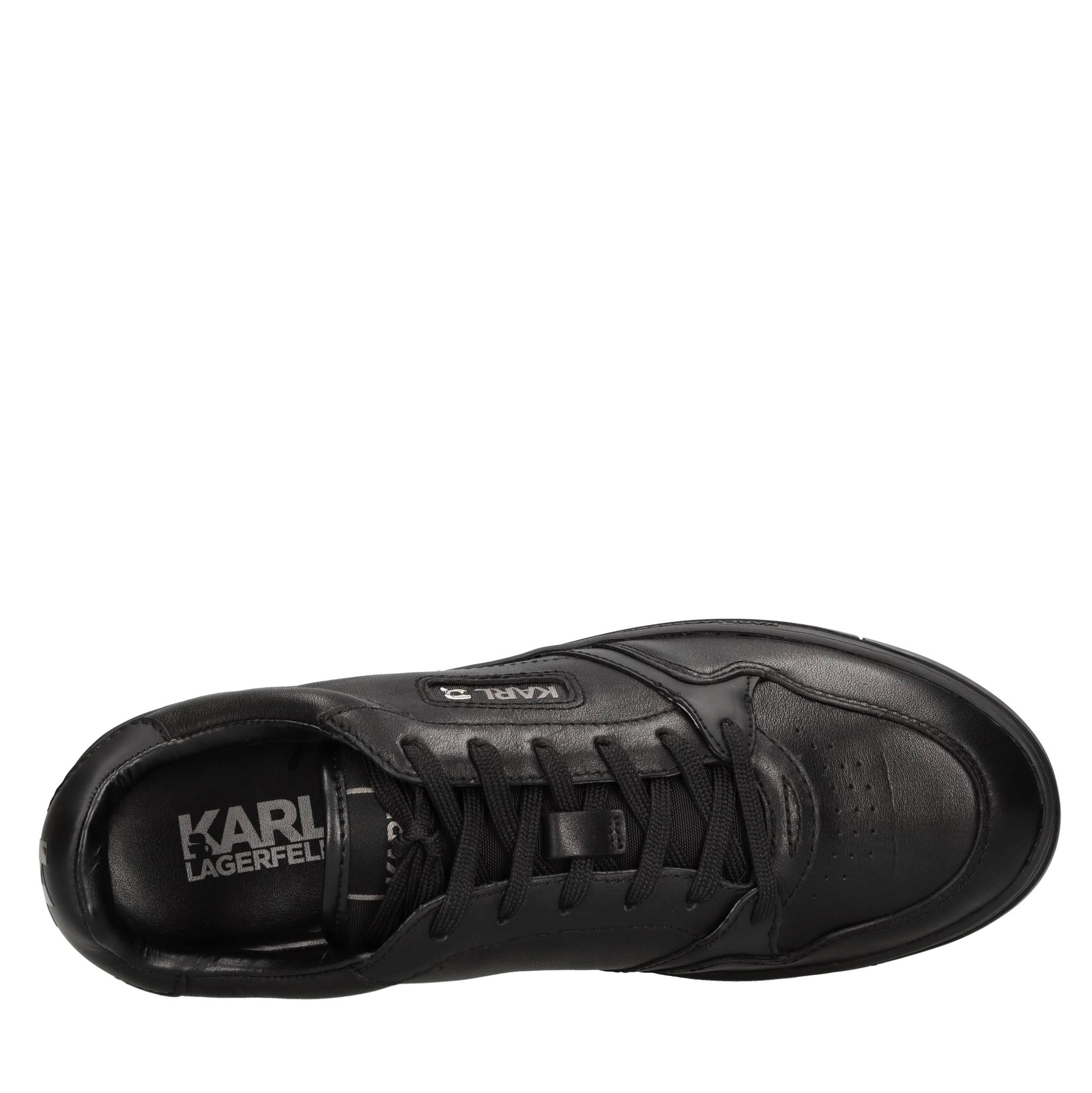 Sneakers in pelle e tessuto 