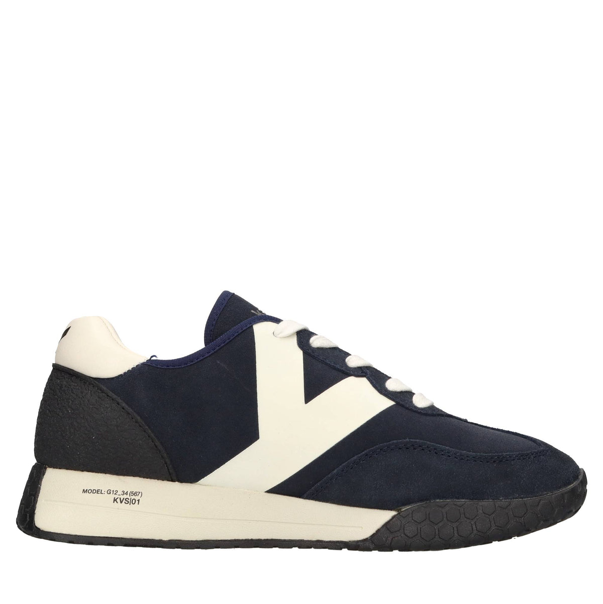 Sneakers in camoscio, tessuto e gomma 