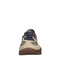 Sneakers in camoscio e tessuto 