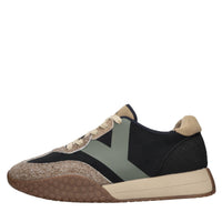 Sneakers in camoscio e tessuto 