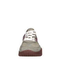 Sneakers in camoscio e tessuto 