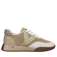 Sneakers in camoscio e glitter 
