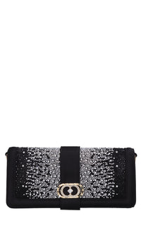 Borsa Night Edition in raso e strass 