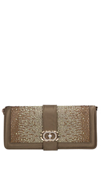 Borsa Night Edition in raso e strass 