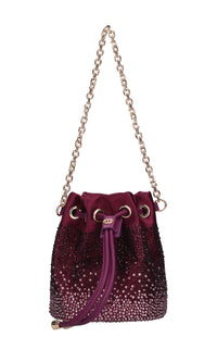 Borsa Night Edition in raso e strass 