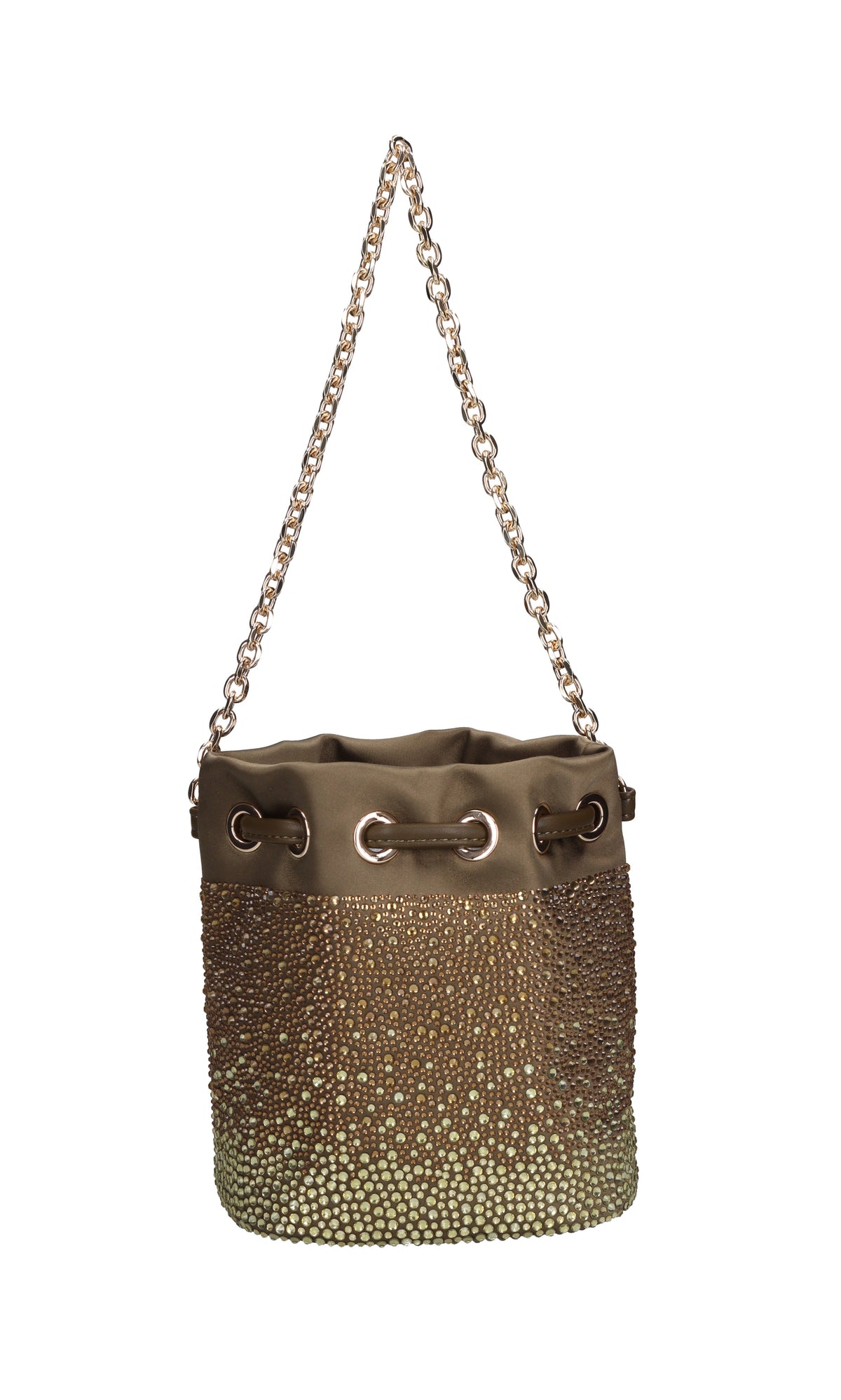 Borsa Night Edition in raso e strass 