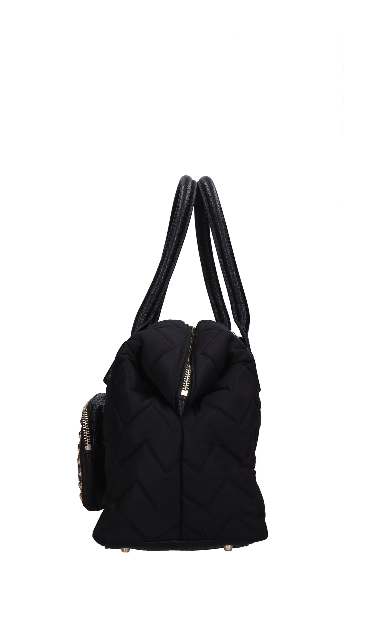 Borsa Dark Wave in ecopelle e tessuto 