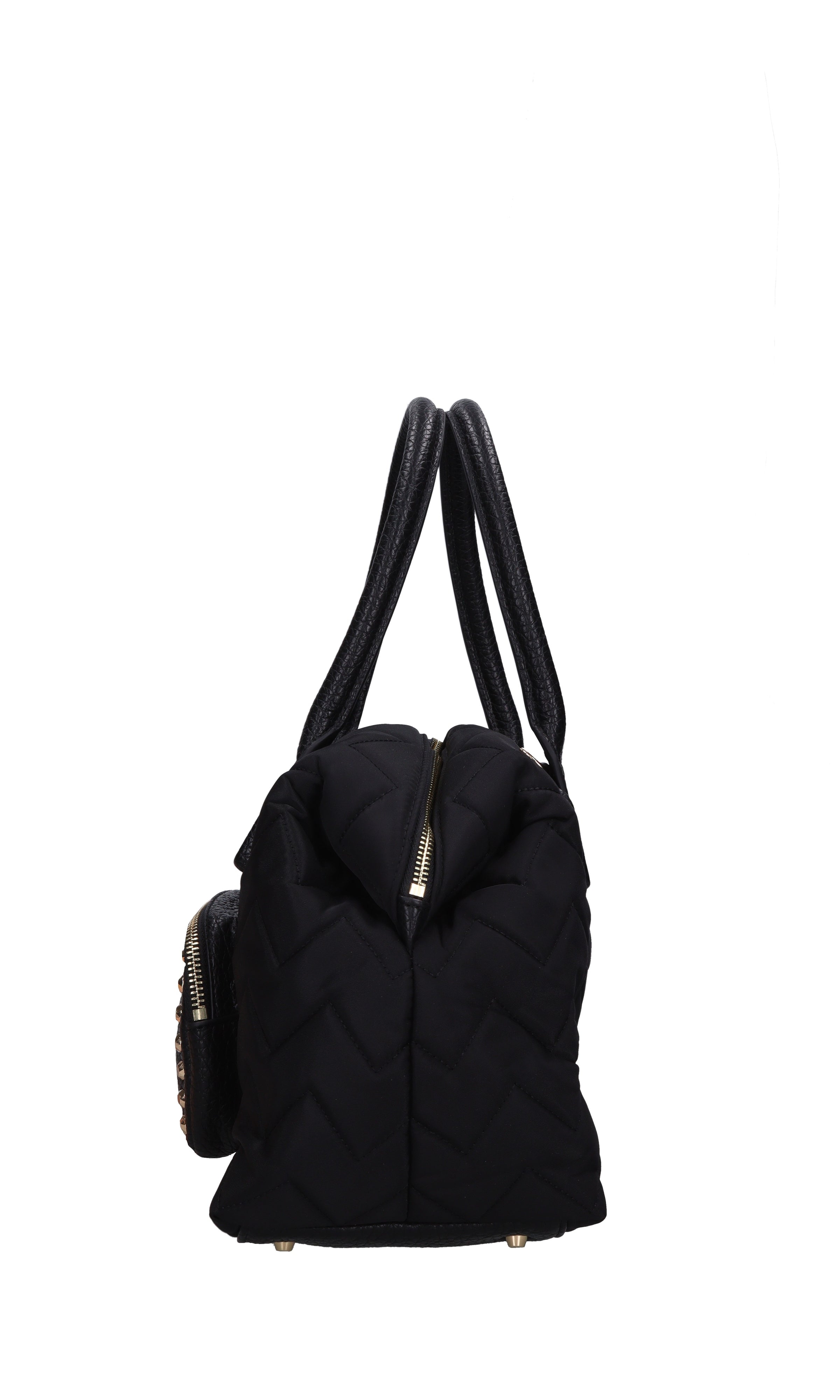 Borsa Dark Wave in ecopelle e tessuto 