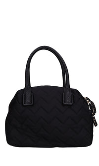 Borsa Dark Wave in ecopelle e tessuto 