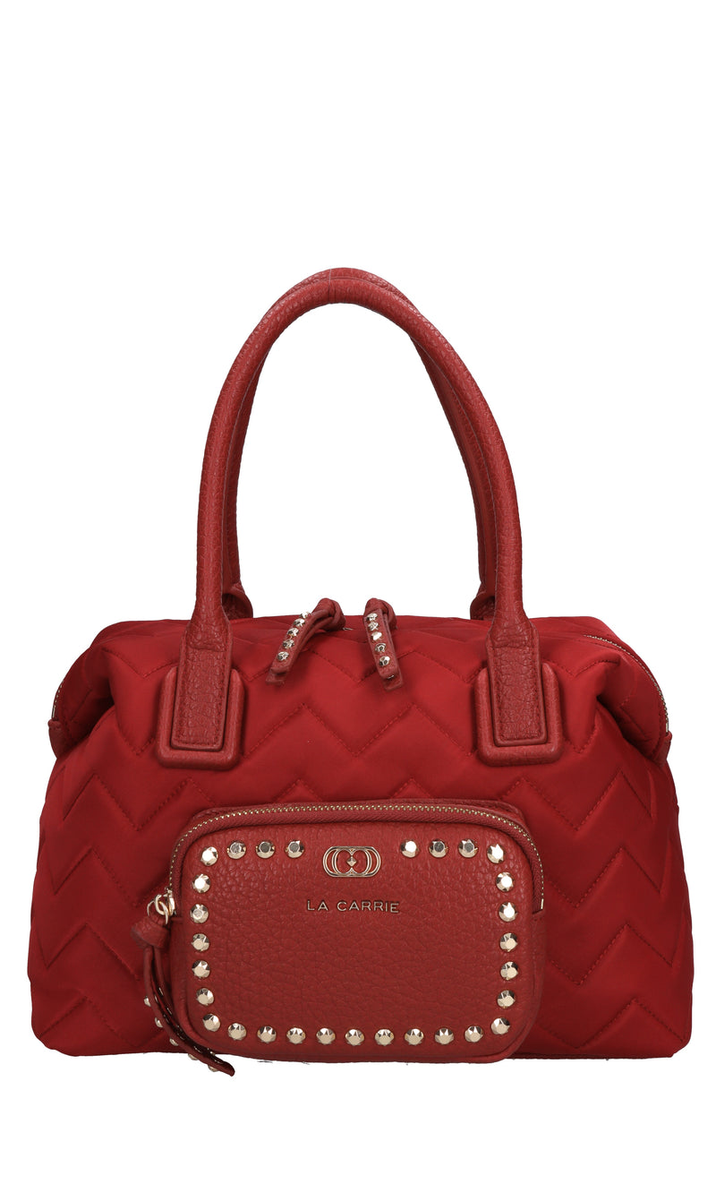 Borsa Dark Wave in ecopelle e tessuto 