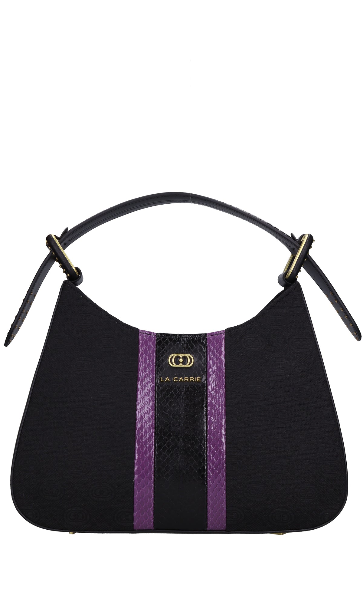 Borsa Monogram Shoulder in pelle e tessuto 