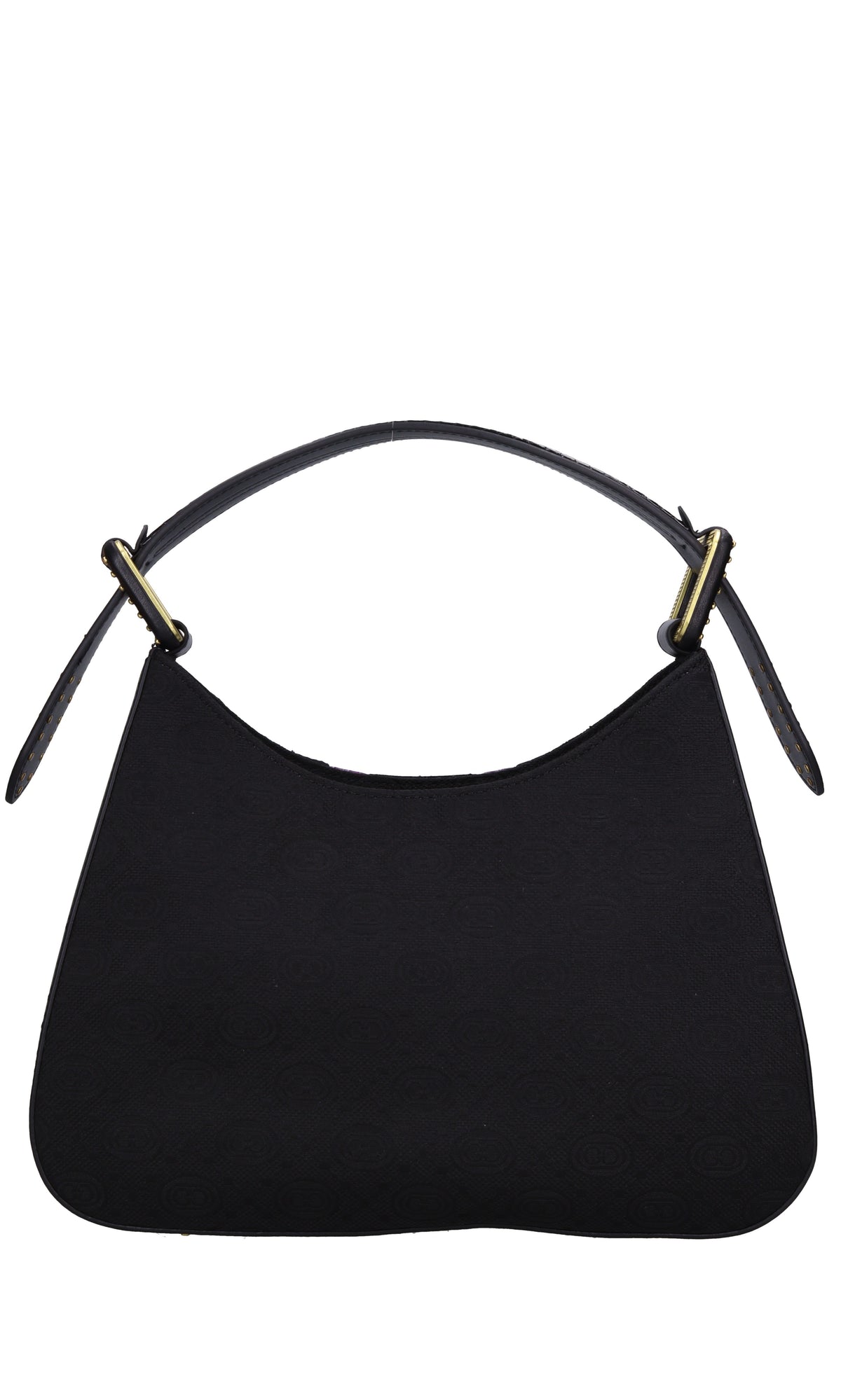 Borsa Monogram Shoulder in pelle e tessuto 