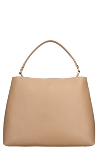 Borsa drilled logo hook in pelle 