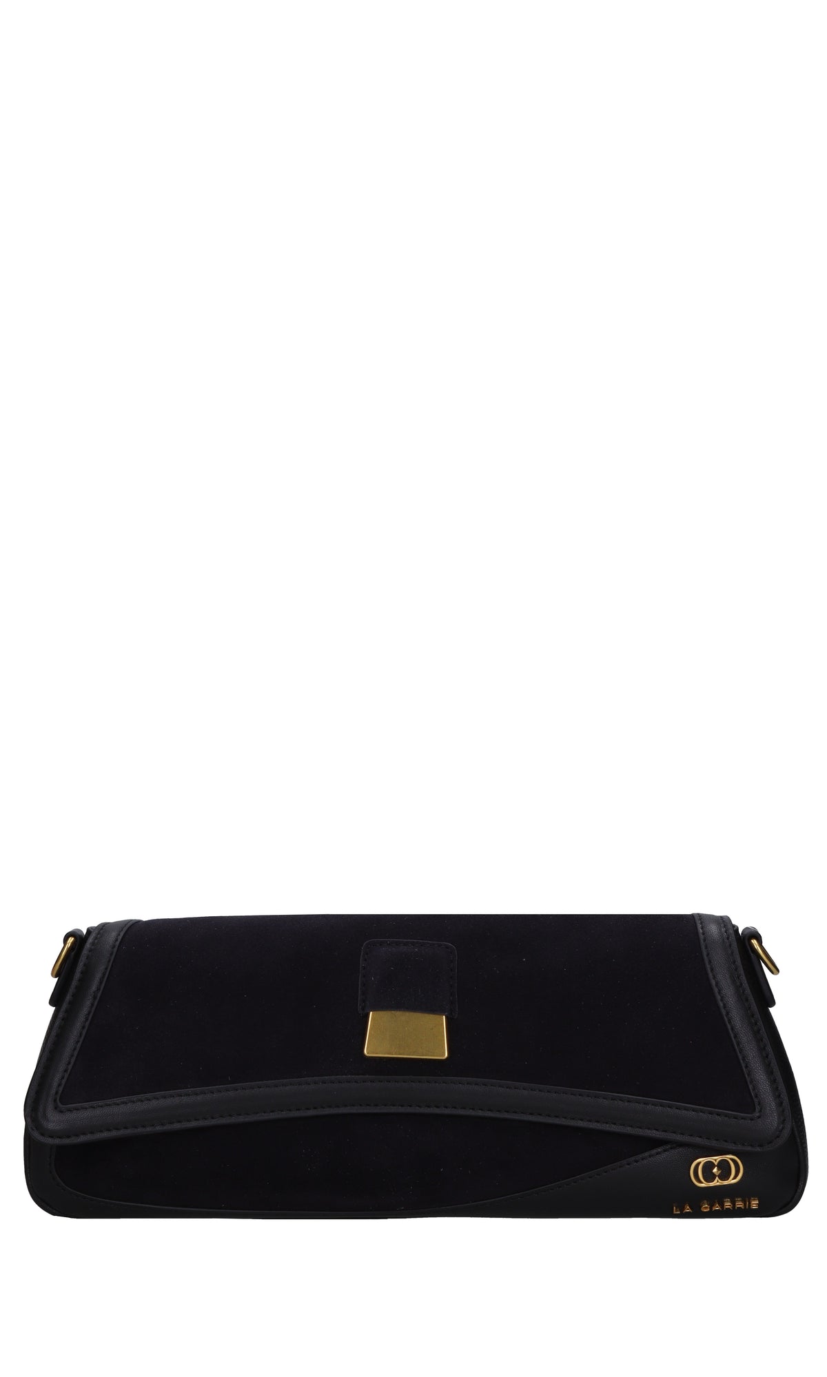 Borsa irregular in pelle e camoscio 