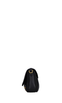 Borsa irregular in pelle e camoscio 