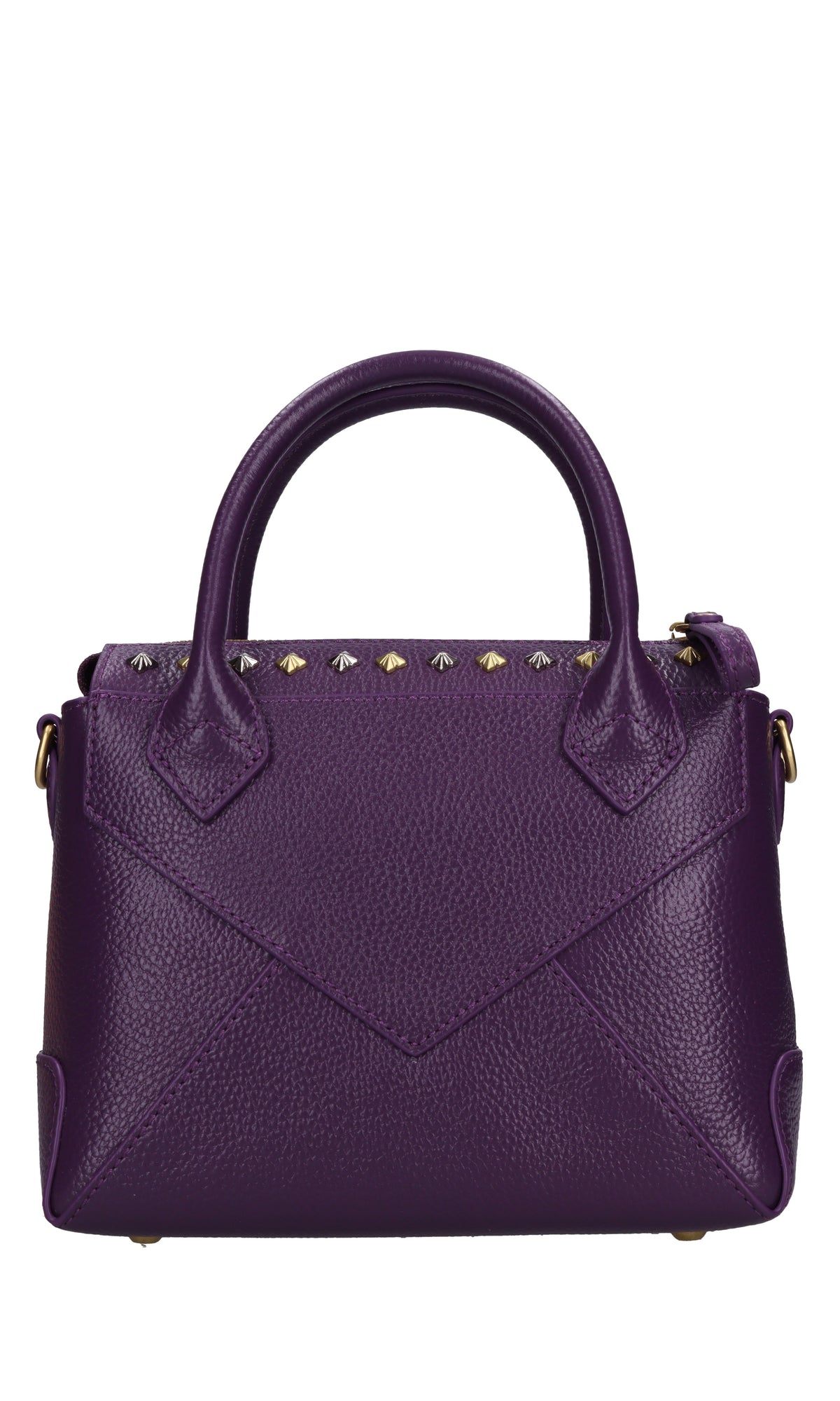Borsa FRIVOLOUS SMALL in pelle e borchie 
