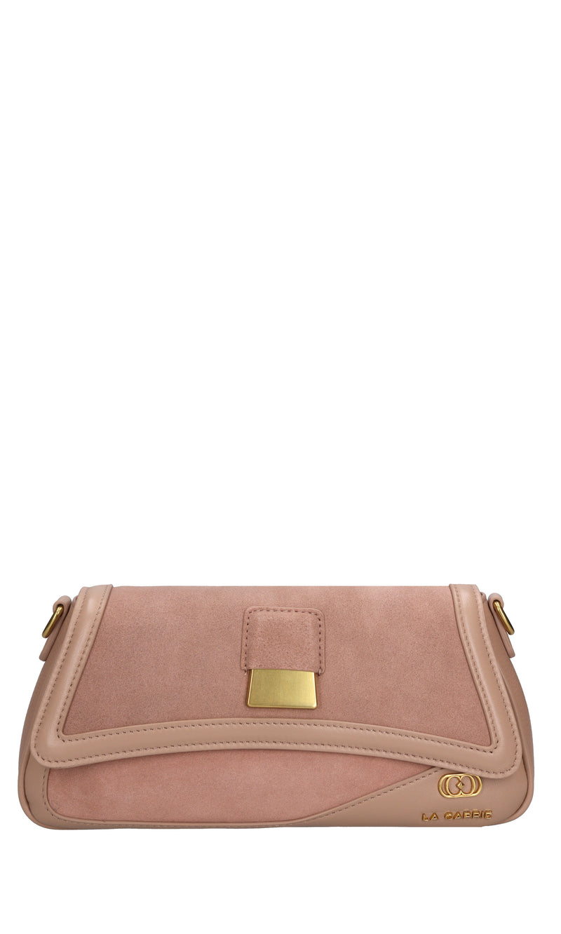 Borsa irregular med. in pelle e camoscio 