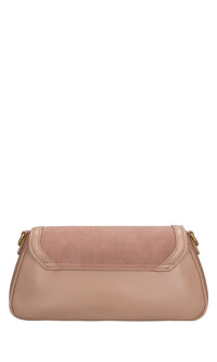 Borsa irregular med. in pelle e camoscio 