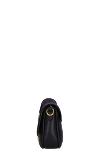 Borsa irregular med. in pelle e camoscio 