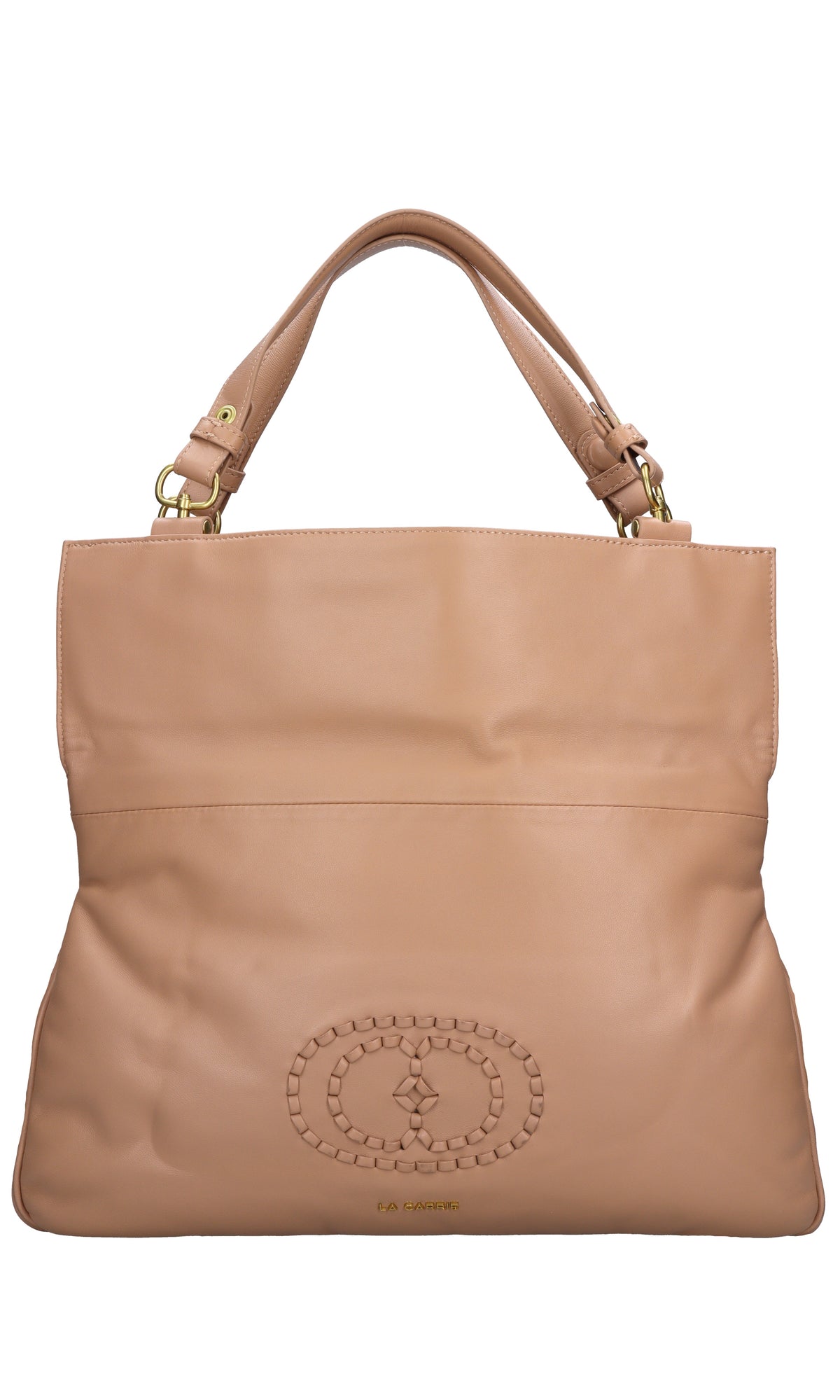 Borsa Woven Logo in pelle 