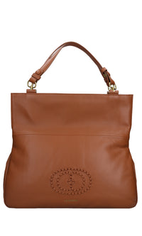 Borsa Woven Logo in pelle 