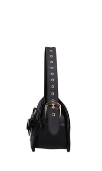 Borsa Rock pocket in pelle martellata 