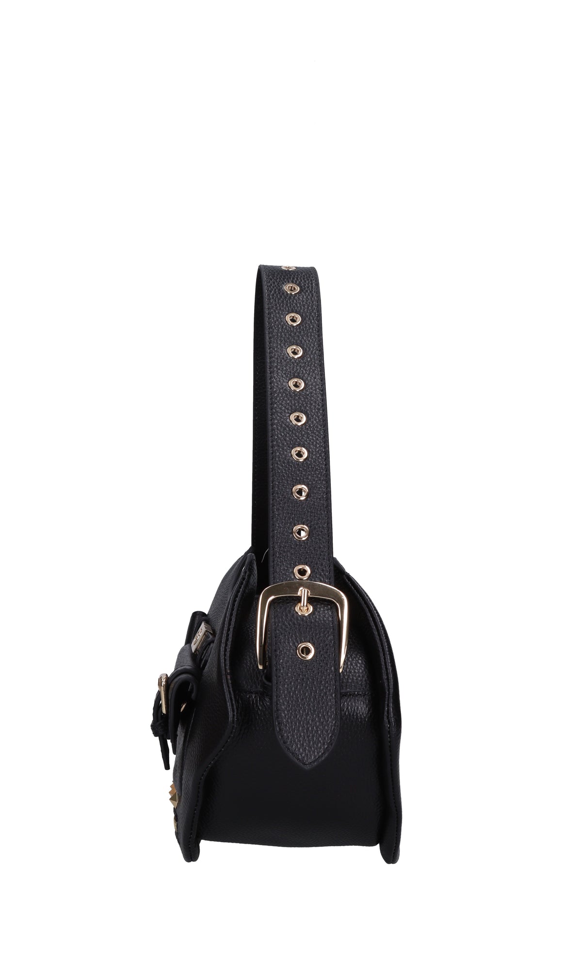 Borsa Rock pocket in pelle martellata 